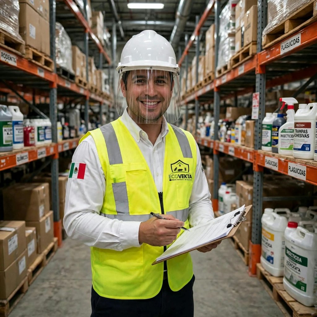 Imagen ilustrativa: Técnico revisa una bodega con una lista de inspección